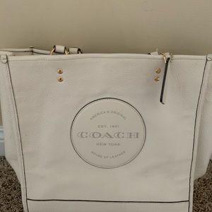 Coach bag , light cream colored